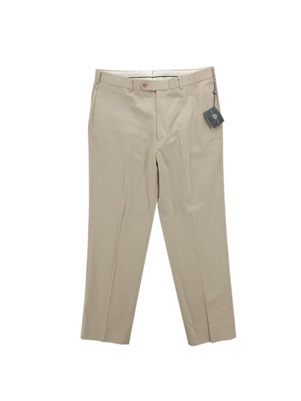 NWT BROOKS BROTHERS Country Club Beige Khaki Cotton Flat Front Chino Pants 38x34